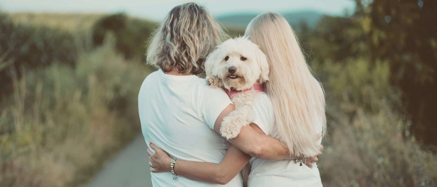 A generation X couple and their dog