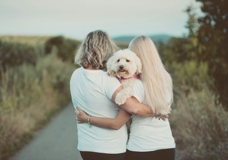 A generation X couple and their dog