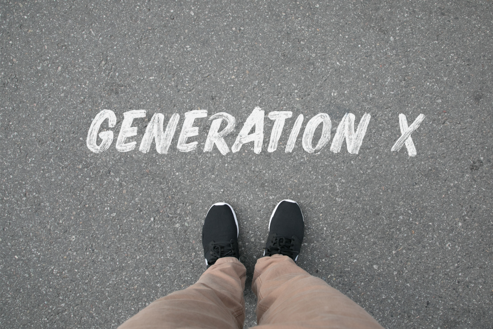 Generation x written on concrete